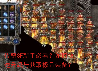 传奇SF新手必看?如何快速升级与获取极品装备? 传奇SF新手必看?如何快速升级与获取极品装备?