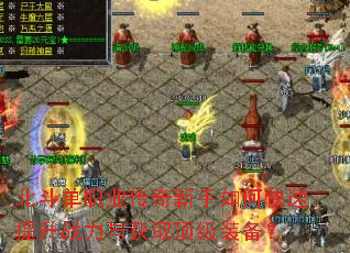 北斗单职业传奇新手如何快速提升战力与获取顶级装备? 北斗单职业传奇新手如何快速提升战力与获取顶级装备?