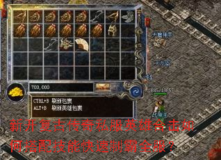 新开复古传奇私服英雄合击如何搭配技能快速制霸全服? 新开复古传奇私服英雄合击如何搭配技能快速制霸全服?