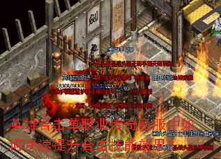 英雄合击单职业传奇私服中如何快速提升合击技能效果? 英雄合击单职业传奇私服中如何快速提升合击技能效果?
