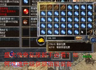 盛大传奇私服新手必看?如何快速升级获取顶级装备 盛大传奇私服新手必看?如何快速升级获取顶级装备