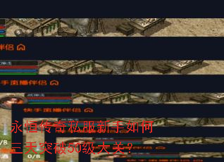 永恒传奇私服新手如何三天突破50级大关? 永恒传奇私服新手如何三天突破50级大关?