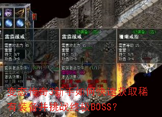 ��̬����3������ο��ٻ�ȡϡ��װ������ս�ռ�BOSS��