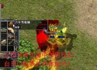 永恒传奇私服中如何找到白日门树妖的具体坐标? 永恒传奇私服中如何找到白日门树妖的具体坐标?