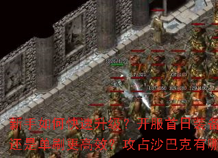 新手如何快速升级?开服首日装备怎么获取?组队还是单刷更高效?攻占沙巴克有哪些必备技巧? 新手如何快速升级?开服首日装备怎么获取?组队还是单刷更高效?攻占沙巴克有哪些必备技巧?