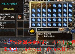 如何快速通关雷鸣殿、格拉卡、猛毒废墟、暗黑废墟与幽暗密林? 如何快速通关雷鸣殿、格拉卡、猛毒废墟、暗黑废墟与幽暗密林?