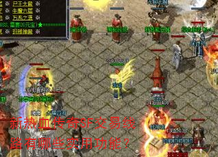 新热血传奇SF交易线路有哪些实用功能? 新热血传奇SF交易线路有哪些实用功能?