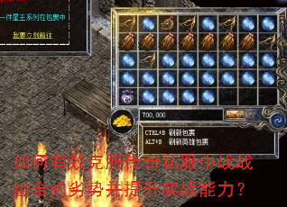 如何有效克服传奇私服中战战组合的劣势并提升实战能力? 如何有效克服传奇私服中战战组合的劣势并提升实战能力?