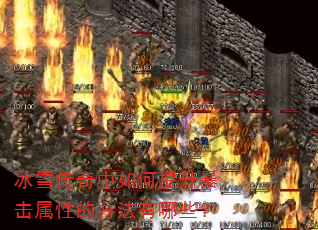 冰雪传奇中如何提升暴击属性的方法有哪些? 冰雪传奇中如何提升暴击属性的方法有哪些?