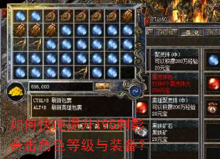 如何快速提升195刺影合击角色等级与装备? 如何快速提升195刺影合击角色等级与装备?