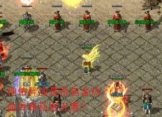 神佑释放是否包含热血传奇私服元素? 神佑释放是否包含热血传奇私服元素?
