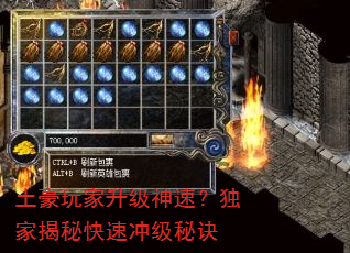 土豪玩家升级神速?独家揭秘快速冲级秘诀 土豪玩家升级神速?独家揭秘快速冲级秘诀